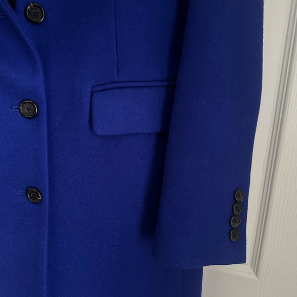 J. Crew Parke Italian Wool Topcoat in Brunswick Blue Size 6 - Picture 5 of 8